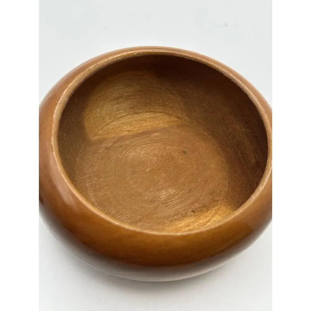 Hand Carved Wooden Bowl Vintage From Cuba